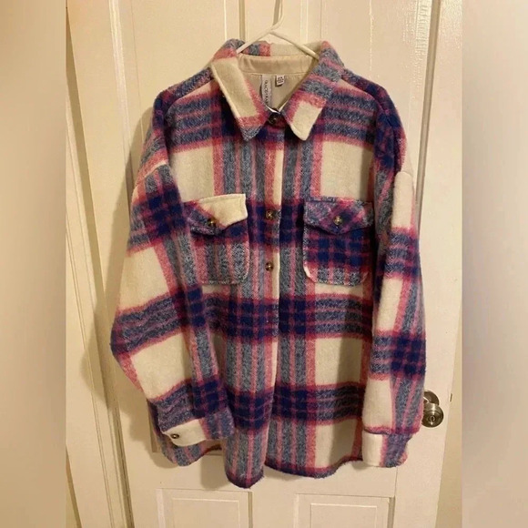 Women’s Size 2X Grace & Karma Shacket with Pockets - Picture 1 of 5